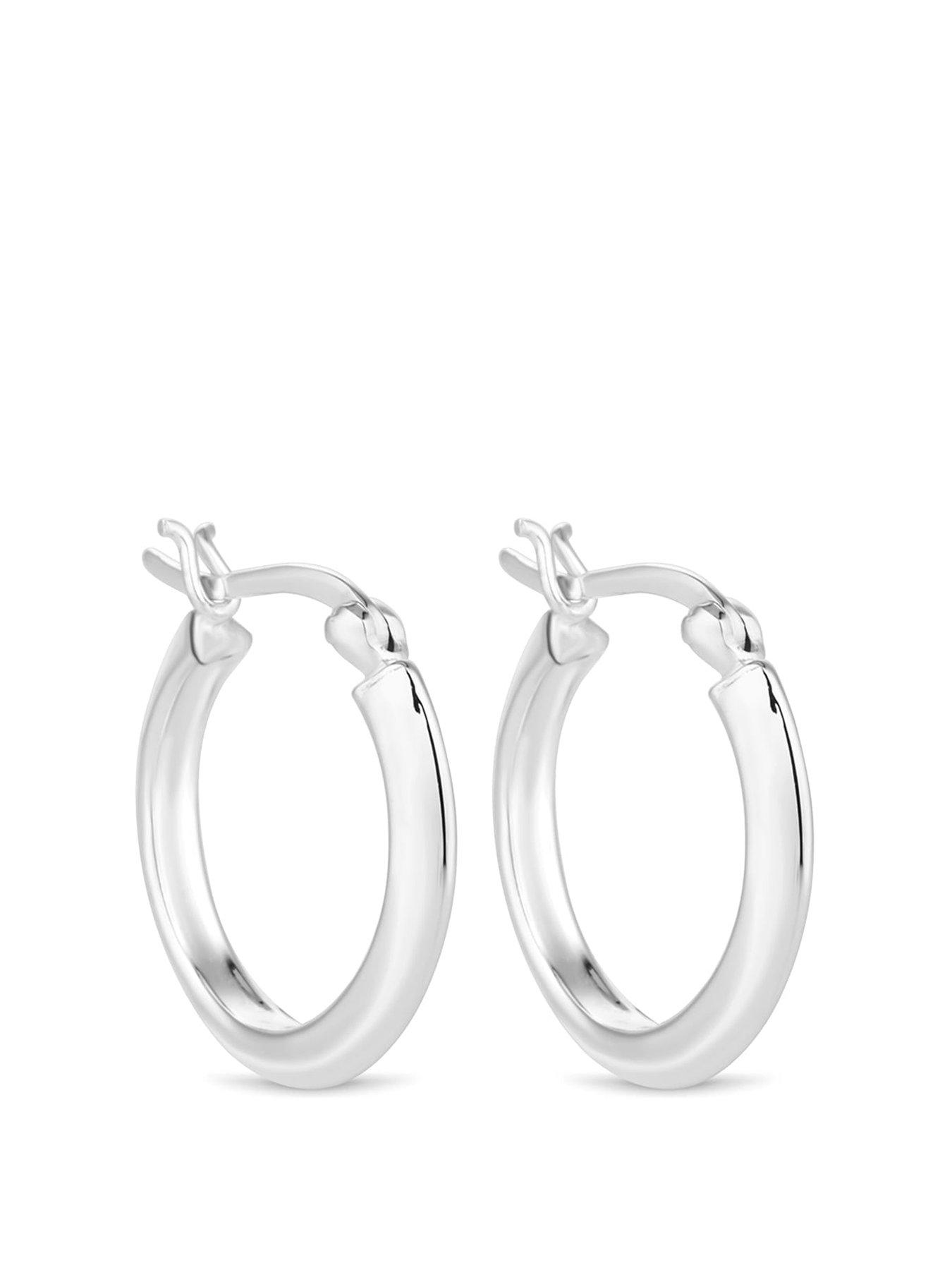 undefined Sterling Silver 925 Narrow Hoop Earrings
