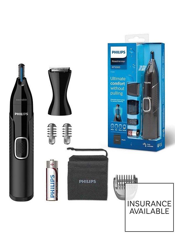 Philips Series 5000 Cordless Nose Trimmer, Ear and Eyebrow Trimmer,  NT5650/16 