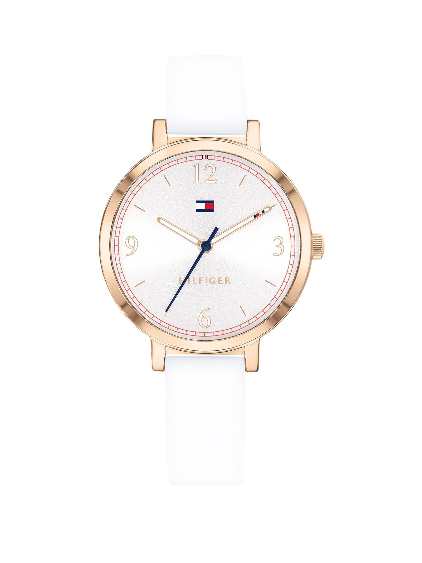 for ikke at nævne Chaiselong Ulempe Tommy Hilfiger Tommy Hilfiger Kids White Silicone Strap Watch | very.co.uk