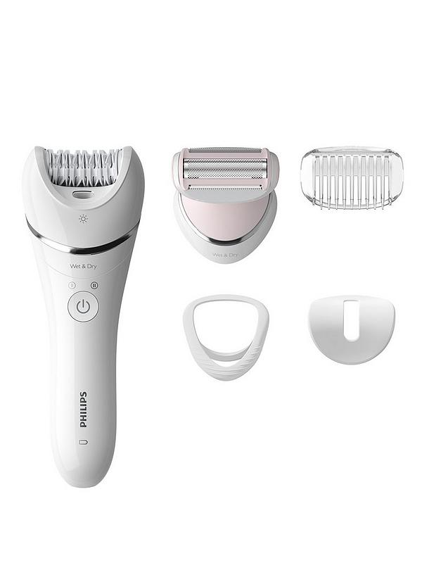 Image 1 of 5 of Philips Epilator Series 8000 Wet &amp; Dry Cordless Epilator with 5 accessories BRE710/01