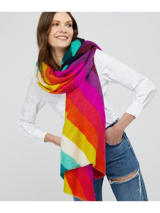 stillFront image of accessorize-rainbow-chevron-blanket