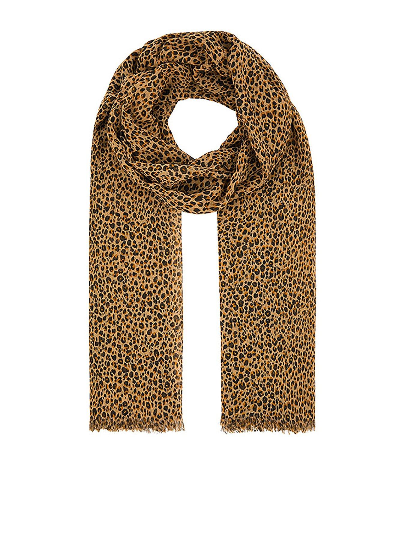 brown print scarf