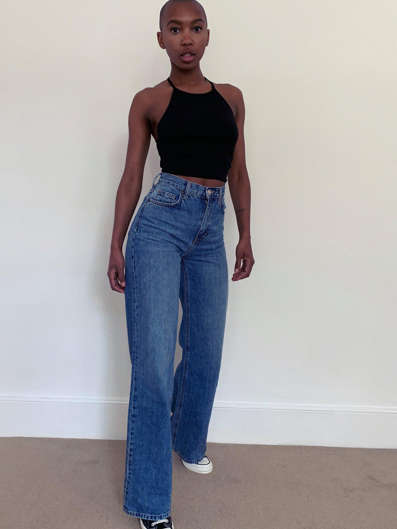 slim wide leg jean