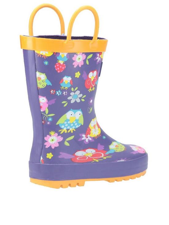 stillFront image of cotswold-girls-owl-wellington-boots