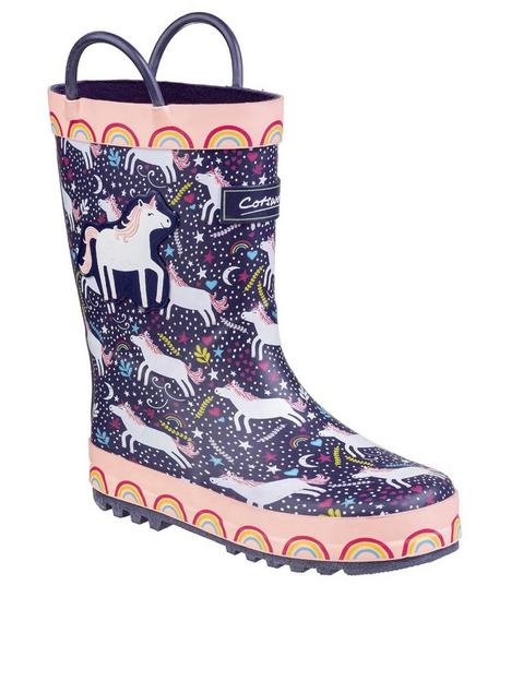 cotswold-girls-unicorn-wellington-boots