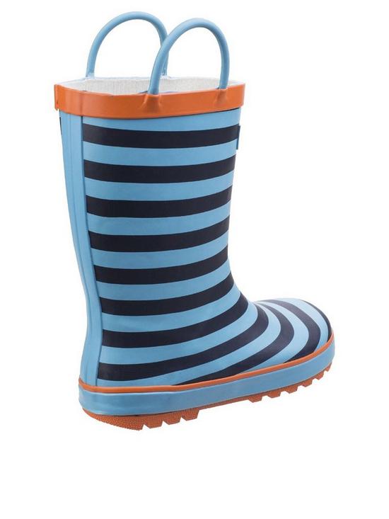 stillFront image of cotswold-boys-blue-stripe-wellington-boots