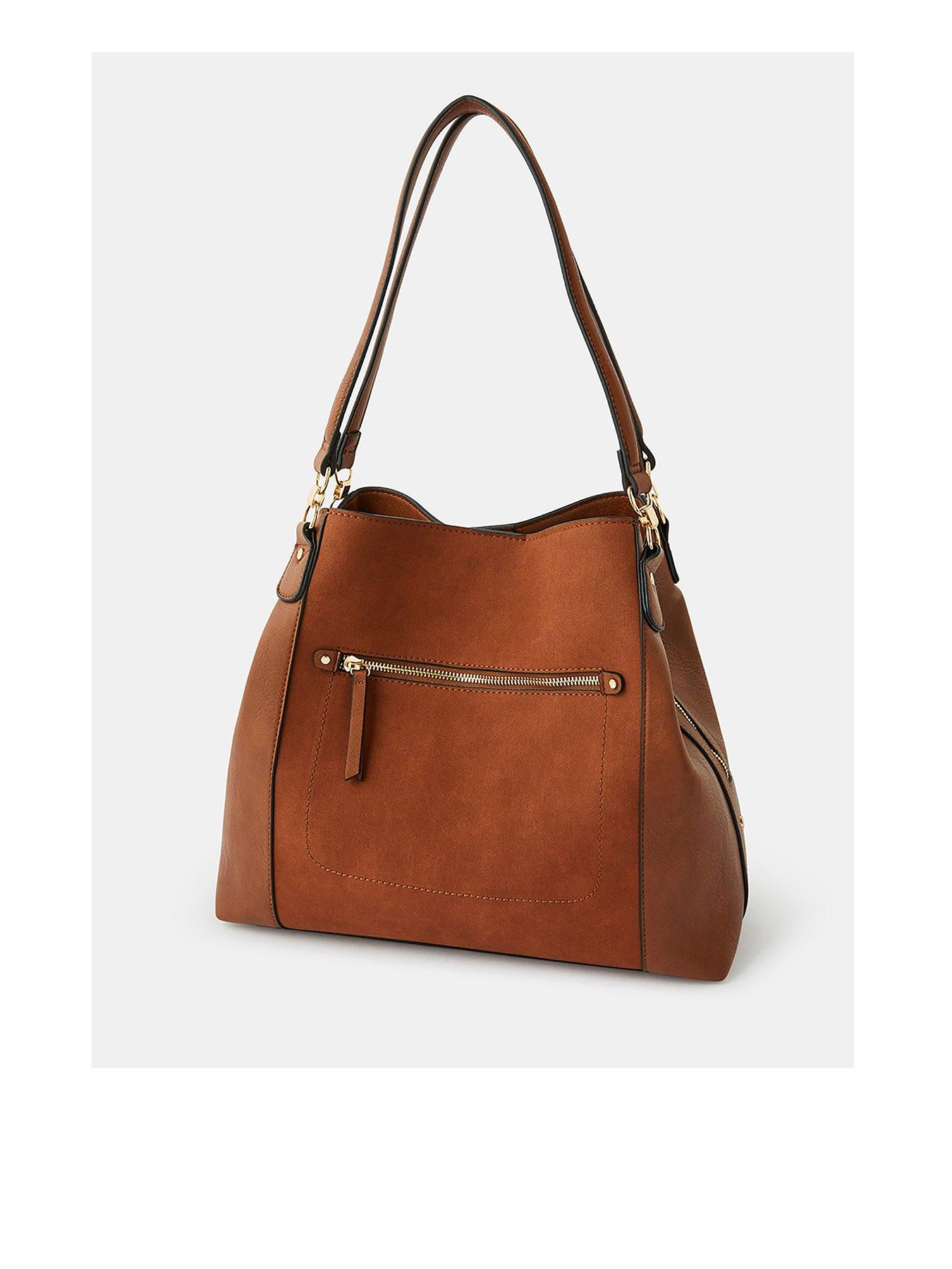 accessorize tan bag