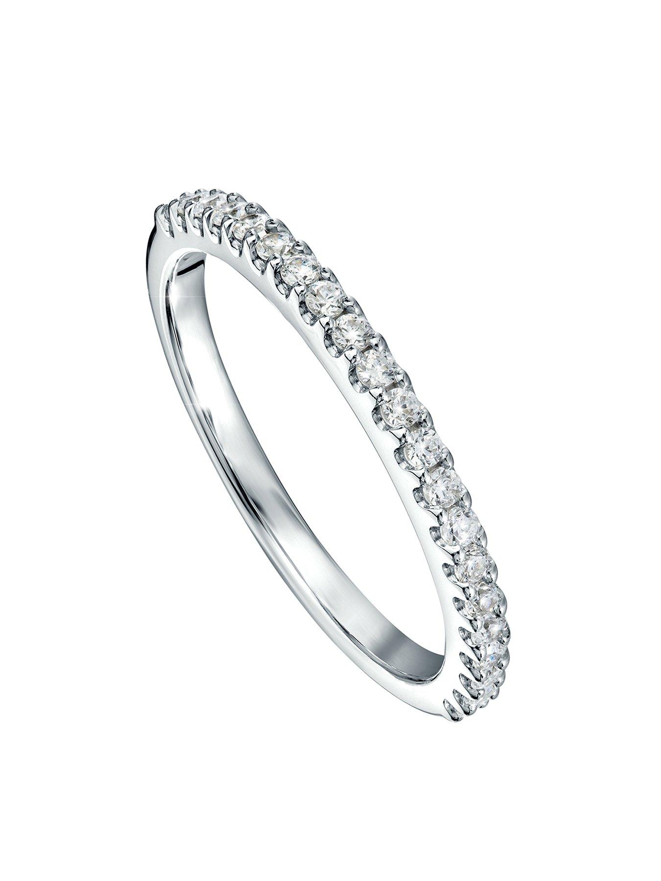 Product photograph of Created Brilliance Odette Created Brilliance 9ct White Gold 0 25ct Lab Grown Diamond Full Eternity Ring from very.co.uk
