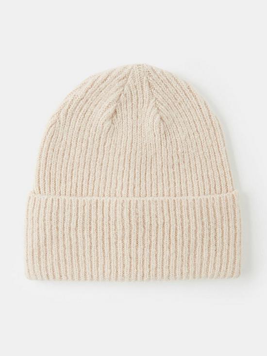 front image of accessorize-soho-soft-beanie-hat-natural