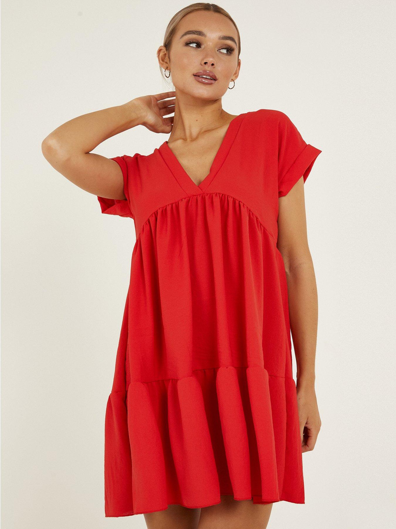 tiered smock dress