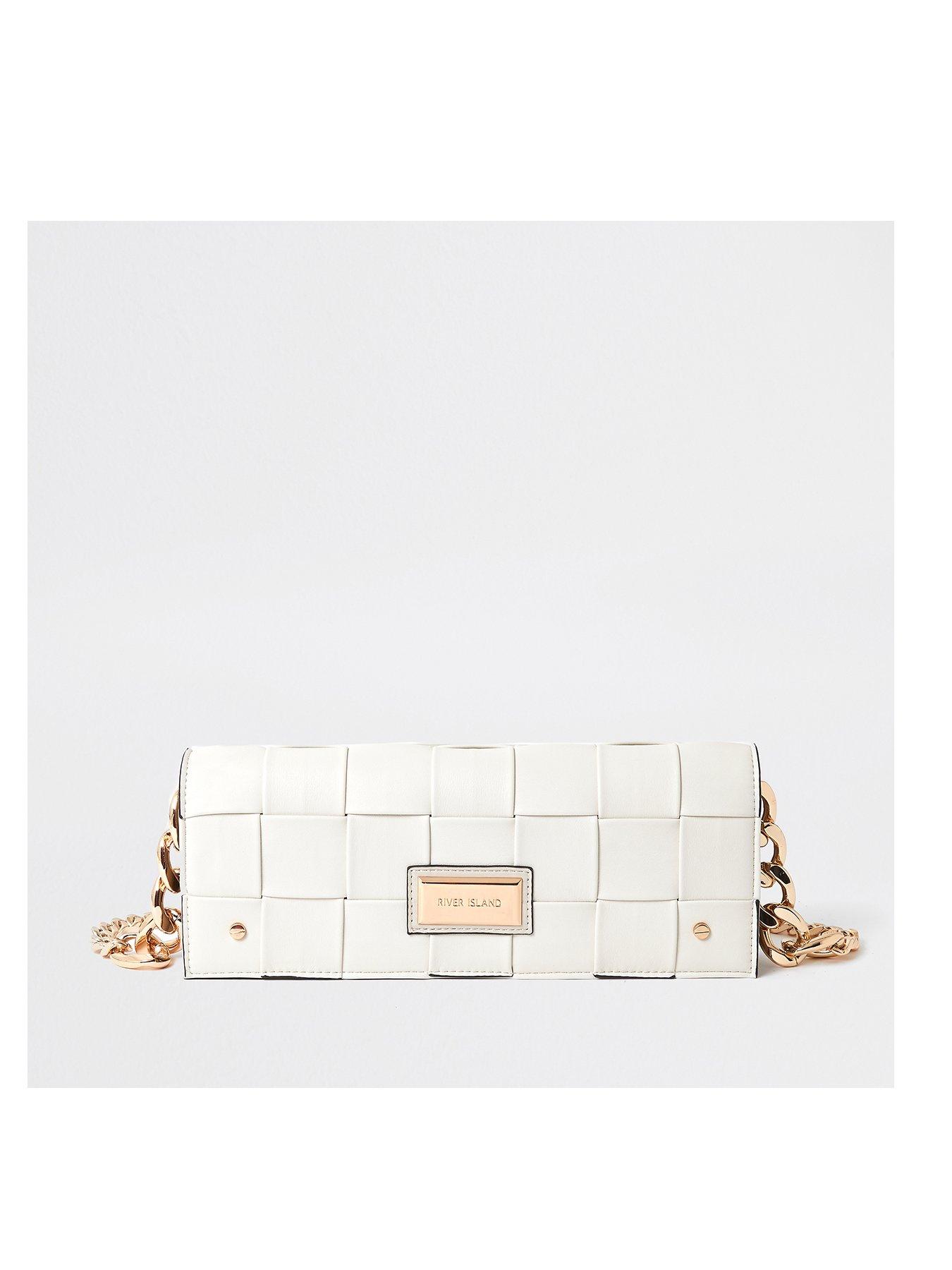 pink clutch bag river island