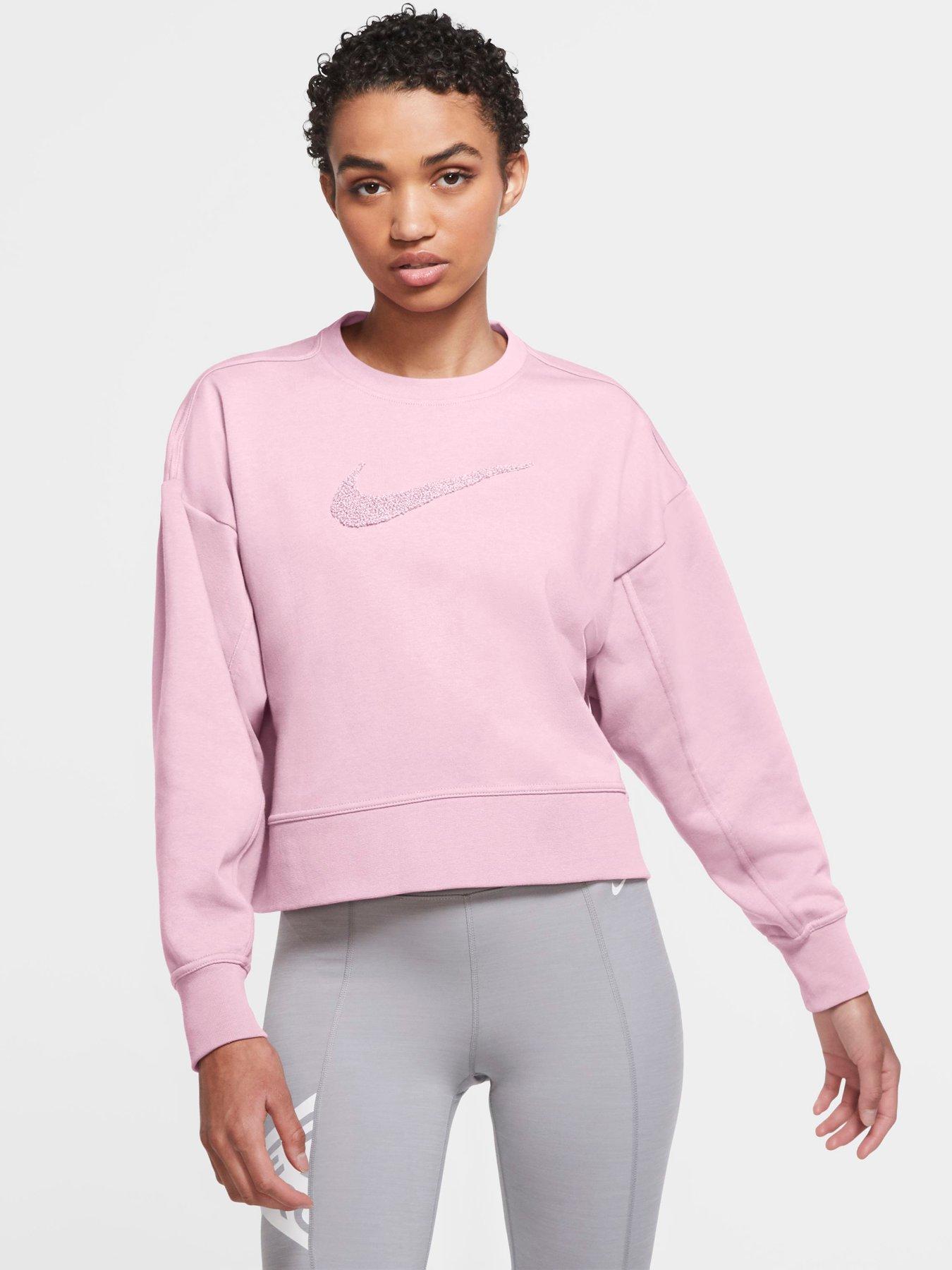 nike foundation crew sweatshirt pink