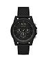 armani-exchange-chronograph-black-silicone-watchfront