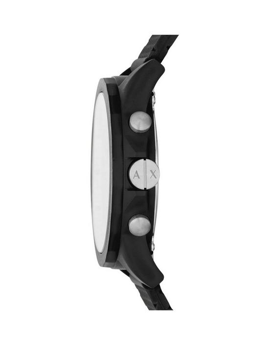 stillFront image of armani-exchange-chronograph-black-silicone-watch