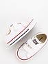  image of converse-infant-unisex-2v-canvas-ox-trainers-white
