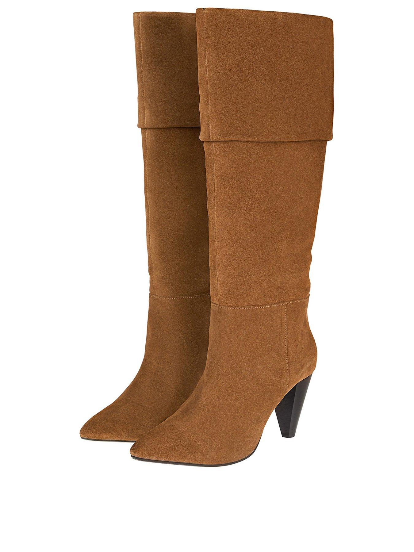 tan suede slouch boots