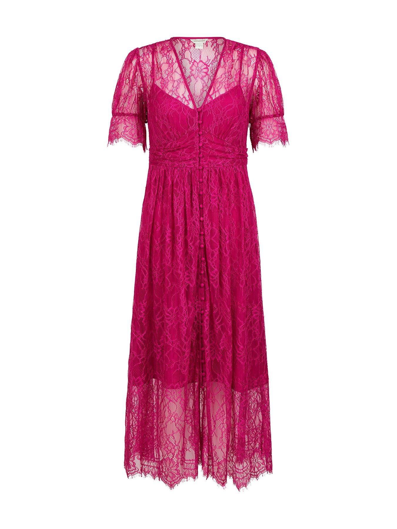 monsoon red lace dress