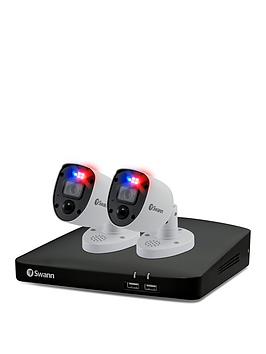 Swann Smart Security Cctv System: 4 Chl 4K 1Tb Hdd Dvr, 2 X Pro 4K Enforcer Camera. Works With Alexa, Google Assistant  Swann Security - Swdvk-456802Rl-Eu