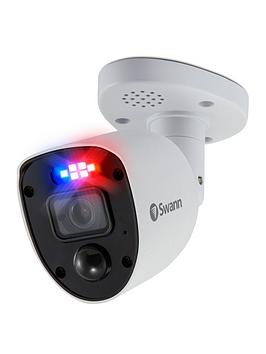 Product photograph of Swann Smart Security 4k Enforcer Led Flashing Light Bullet Style Add On Analogue Cctv Camera Twin Pack - Swpro-4krlpk2-eu from very.co.uk