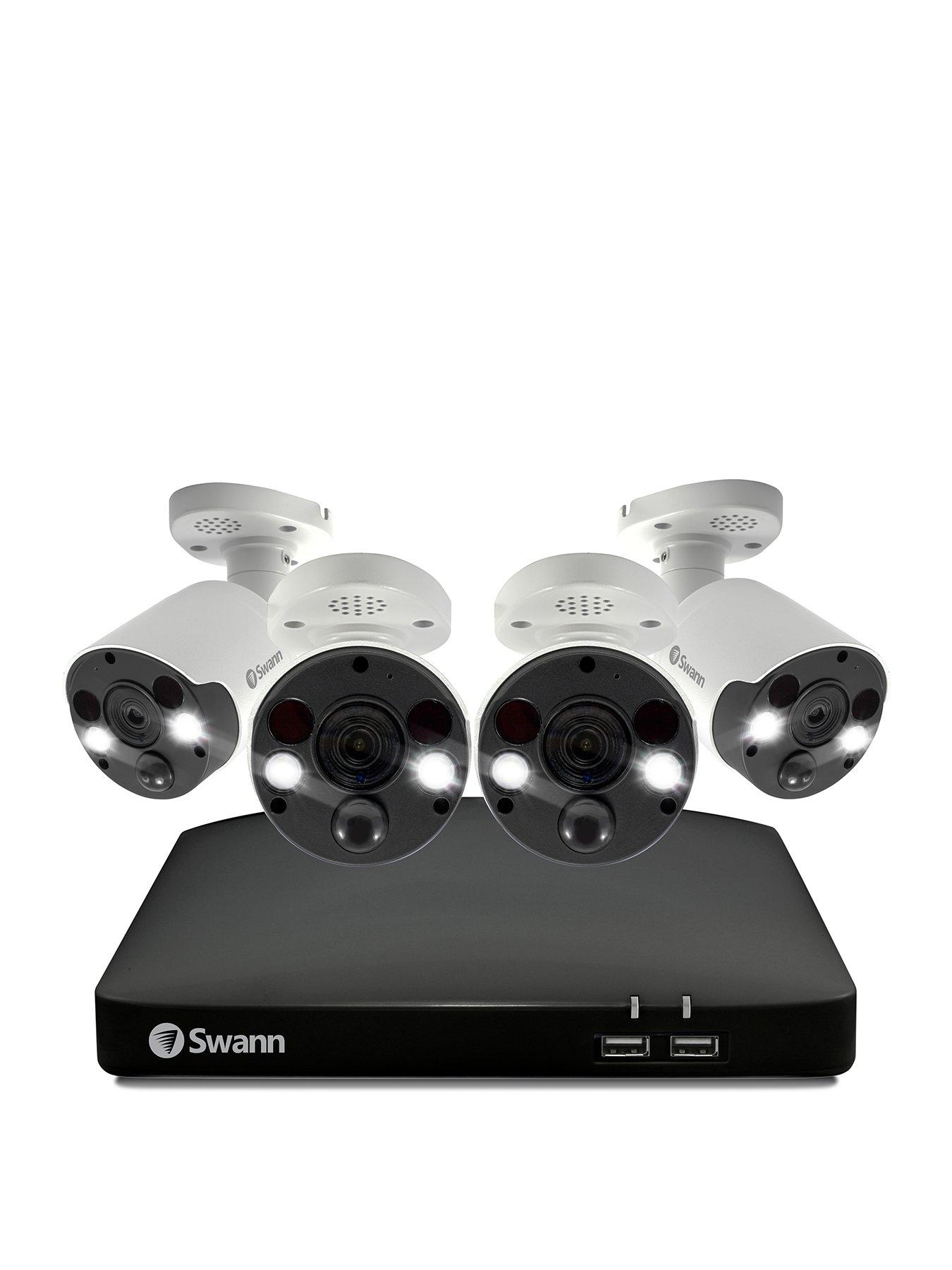Product photograph of Swann Smart Security Cctv System 8 Chl 4k 2tb Hdd Nvr 4 X Pro 4k Spotlight Camera Works With Alexa Google Assistant Amp Swann Security - Swnvk-887804fb-eu from very.co.uk
