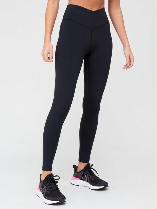 front image of v-by-very-athleisure-wrap-waist-leggings-black