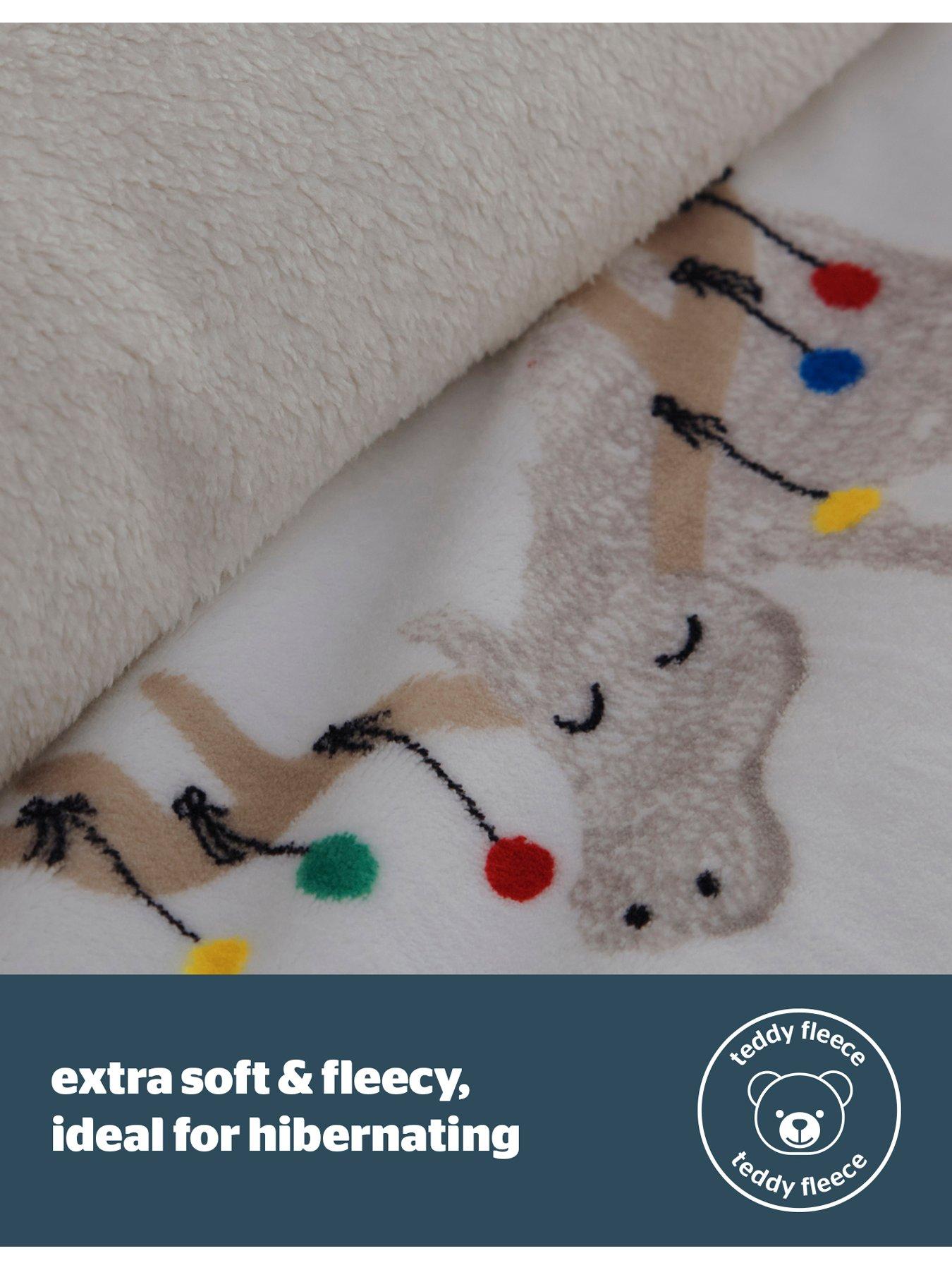 Image 3 of 7 of Silentnight Christmas Moose Cosy Fleece Duvet Cover Set