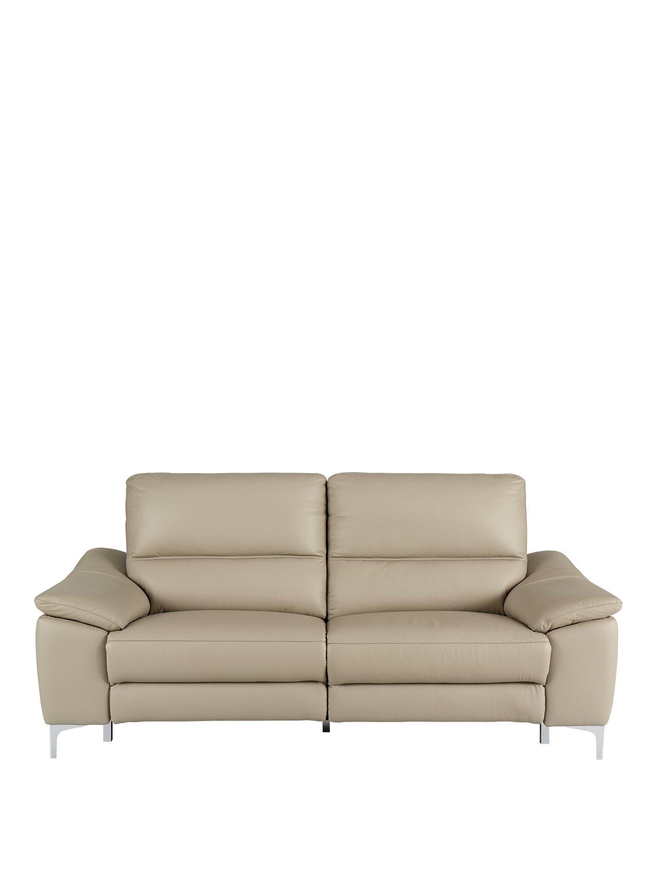Product photograph of Pavilion 3 Seater Leather Power Recliner Sofa from very.co.uk
