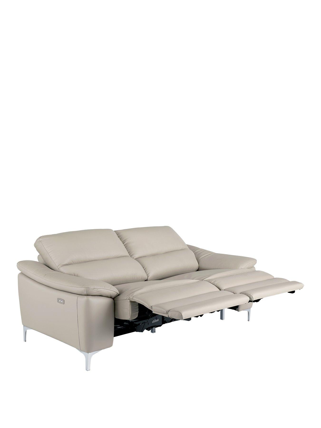 Image 3 of 6 of Very Home Pavilion 3 Seater Leather/Faux Leather Power Recliner Sofa