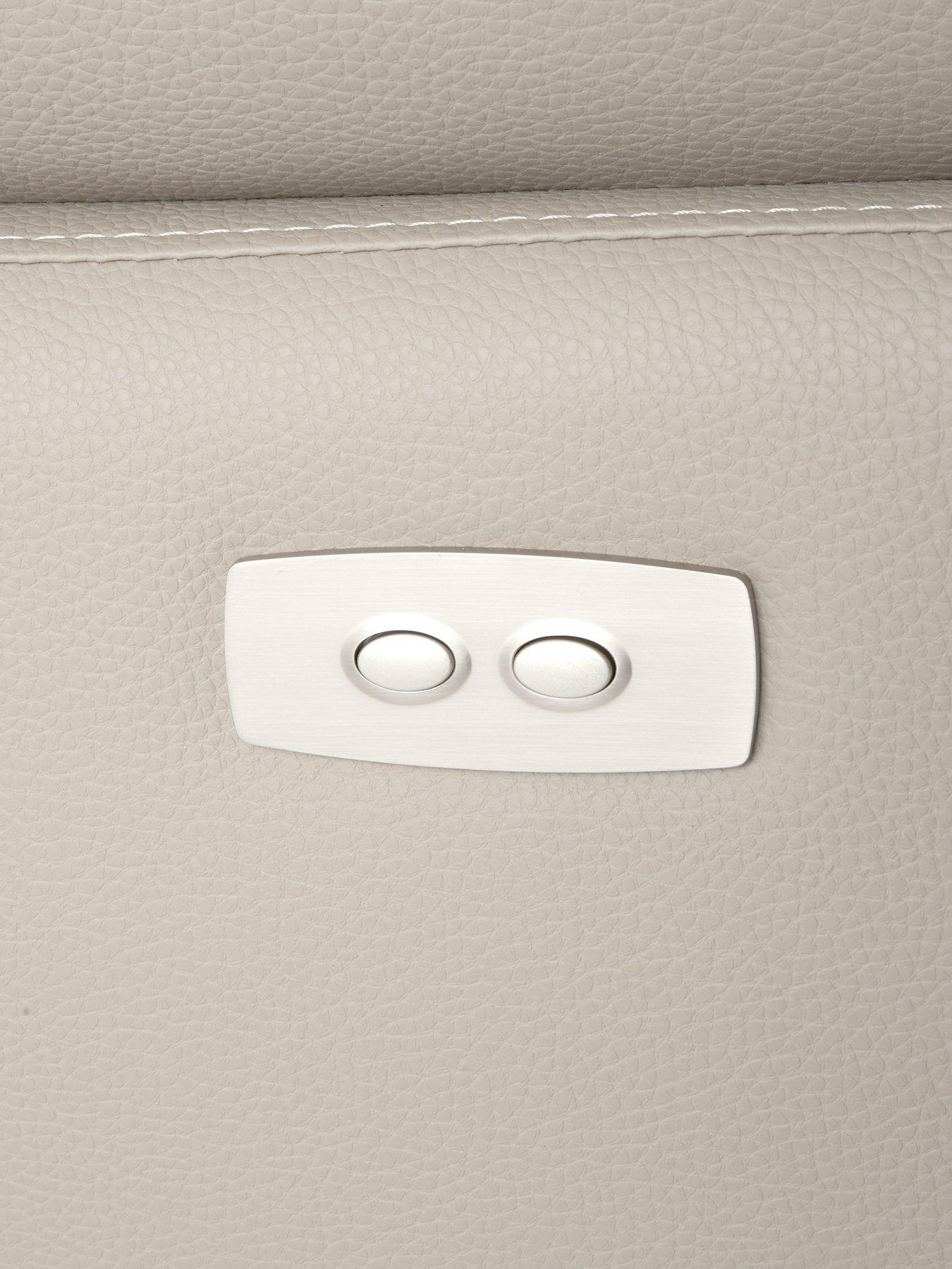 Image 5 of 6 of Very Home Pavilion 3 Seater Leather/Faux Leather Power Recliner Sofa