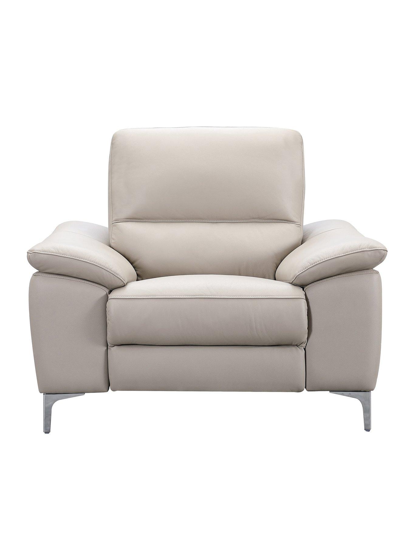 Image 1 of 5 of Very Home Pavilion Leather/Faux Leather Power Recliner Armchair