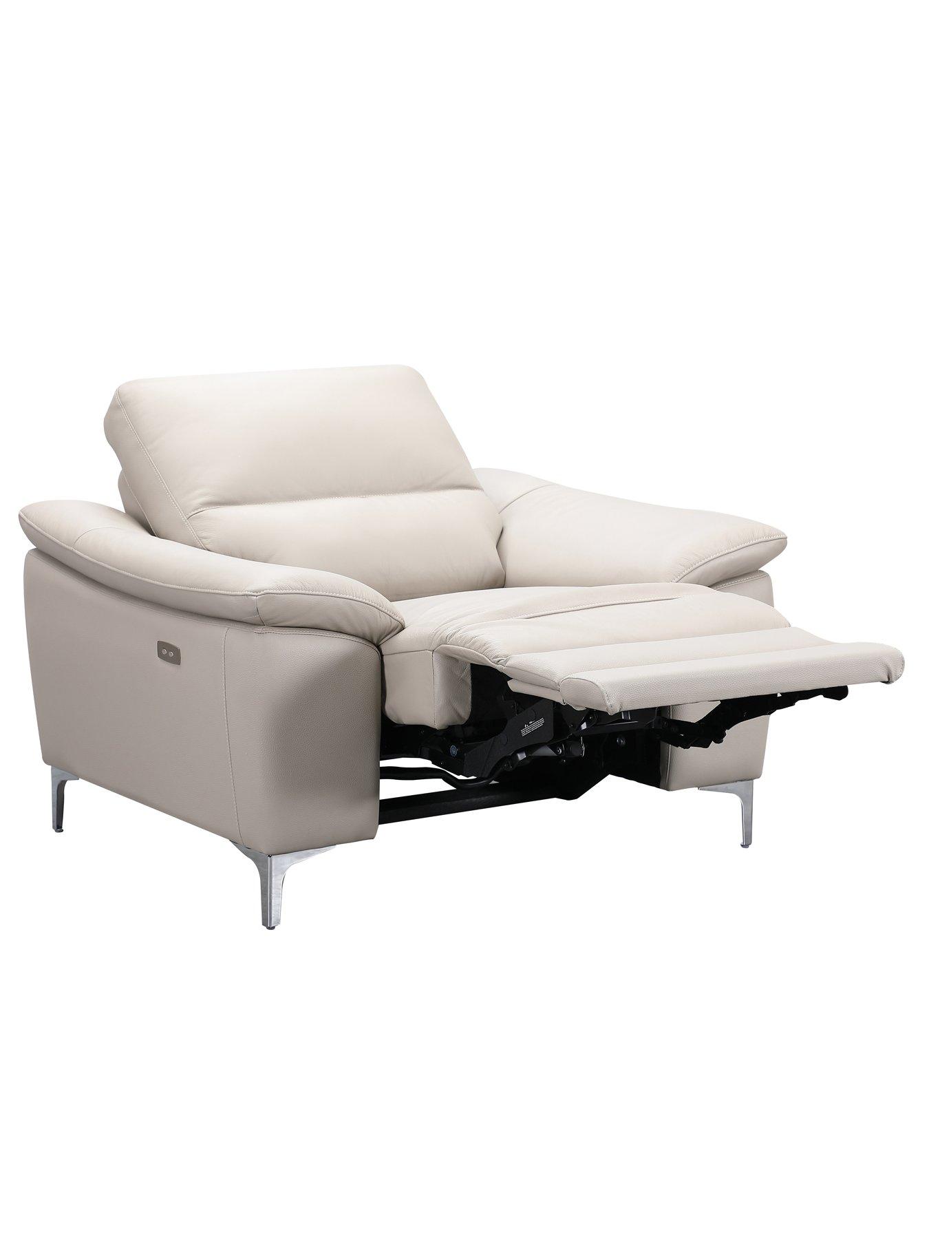 Image 3 of 5 of Very Home Pavilion Leather/Faux Leather Power Recliner Armchair