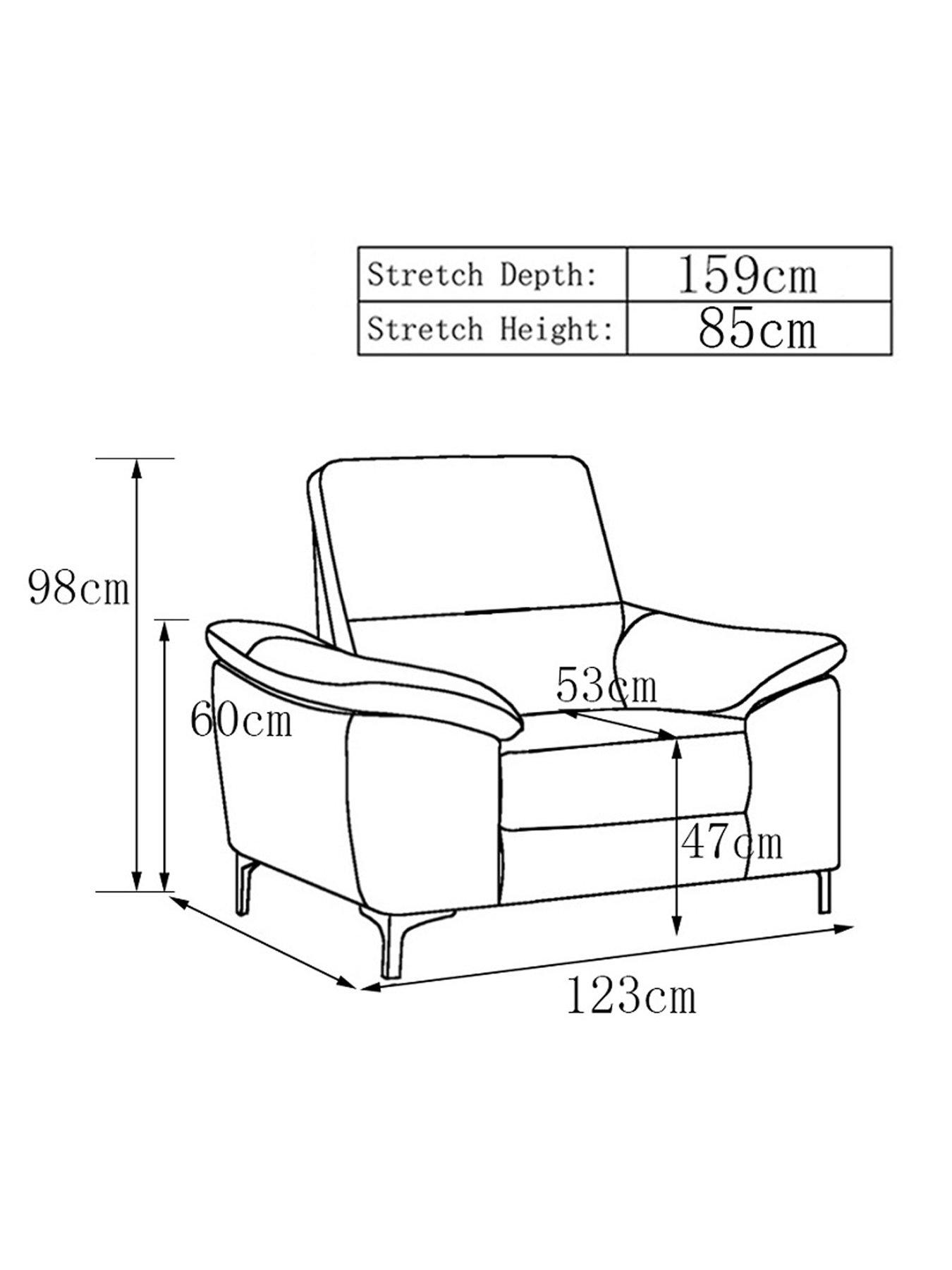 Image 4 of 5 of Very Home Pavilion Leather/Faux Leather Power Recliner Armchair