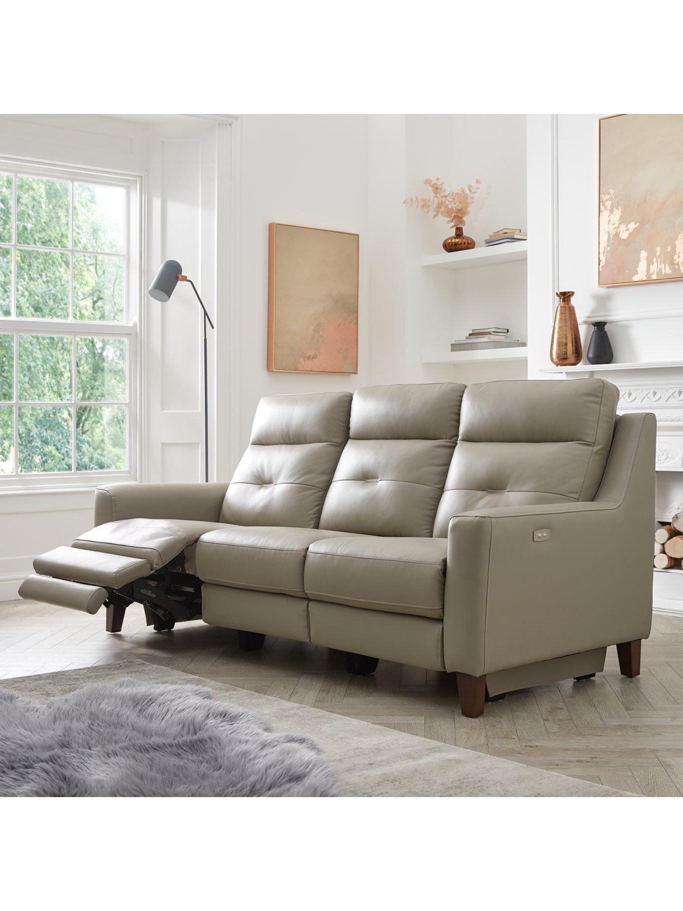 Timmons leather power reclining store loveseat with power headrest