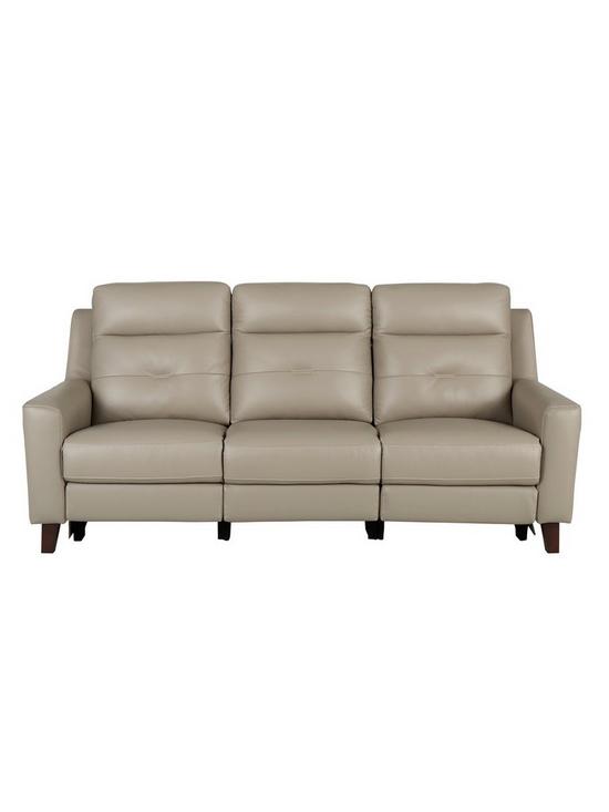 front image of farrow-leather-3-seater-power-recliner-sofa