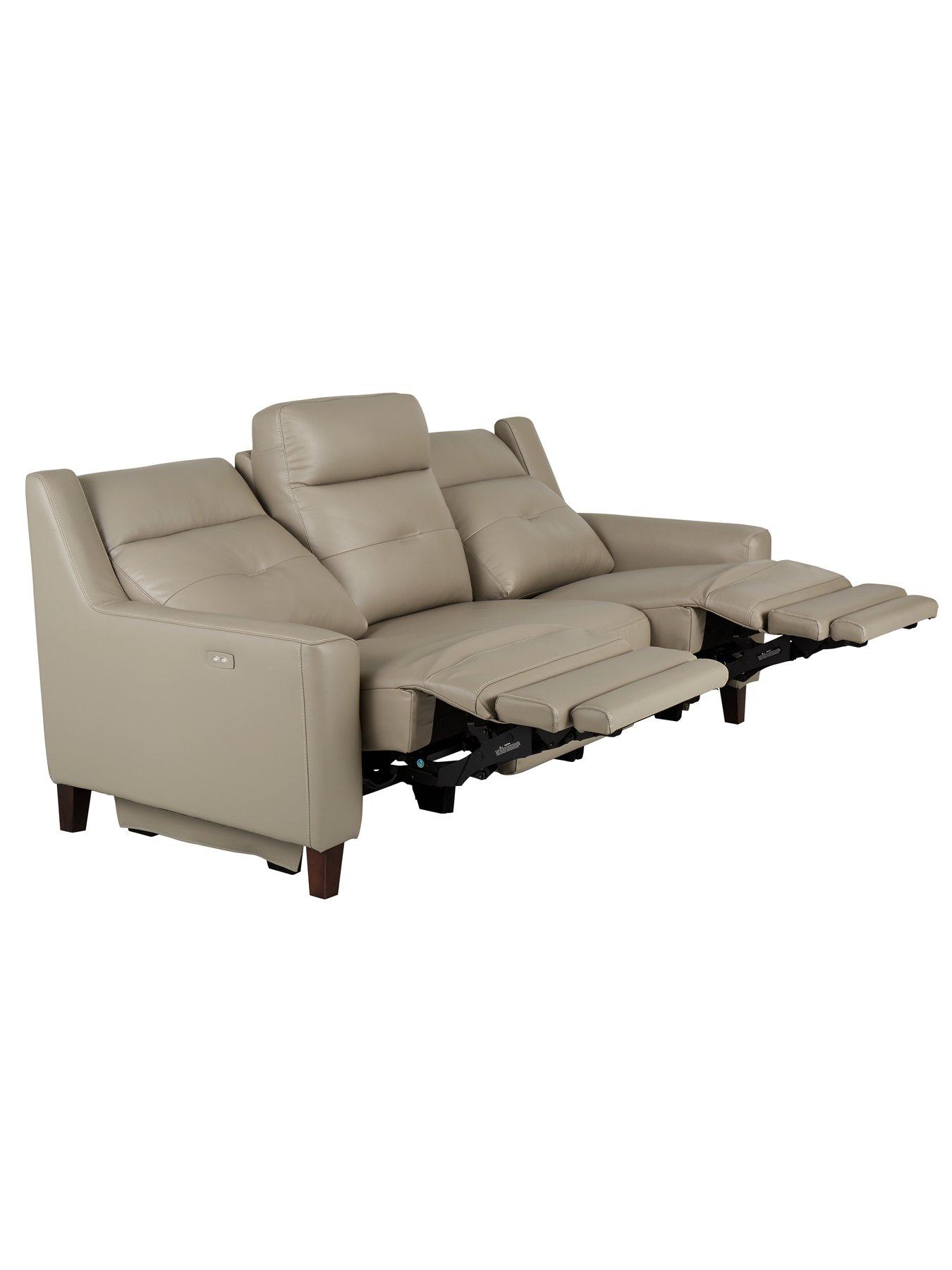 Campania leather deals power reclining sectional