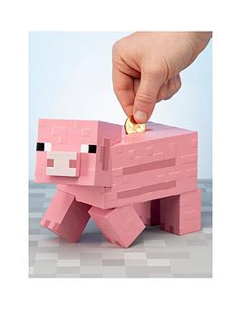 Product photograph of Minecraft Pig Money Bank from very.co.uk