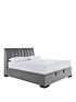  image of very-home-logan-velvet-ottomannbspbed-with-mattress-options-buy-and-save