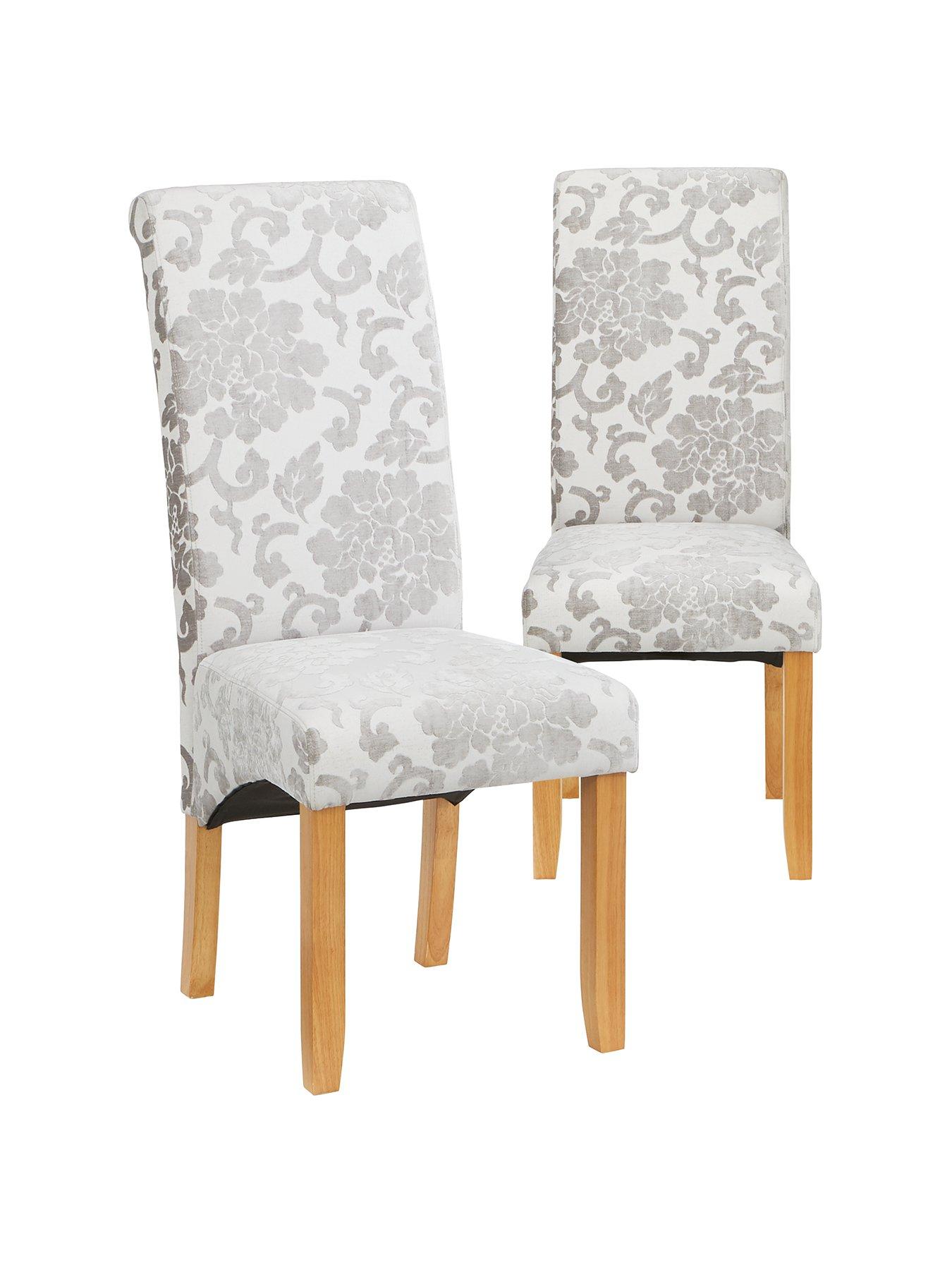 Product photograph of Very Home New Oxford Dining Chairs - Silver from very.co.uk