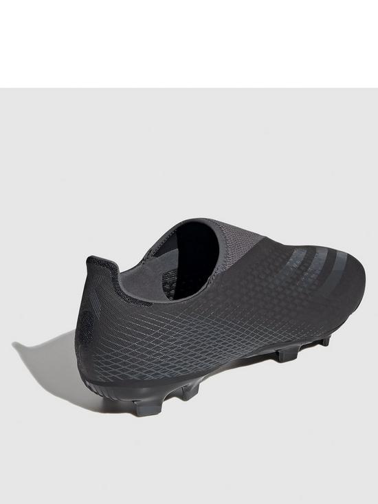 stillFront image of adidas-mens-x-laceless-ghosted3-firm-ground-football-boots-black