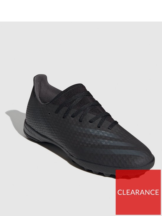 front image of adidas-x-ghosted3-astro-turf-football-boots-black