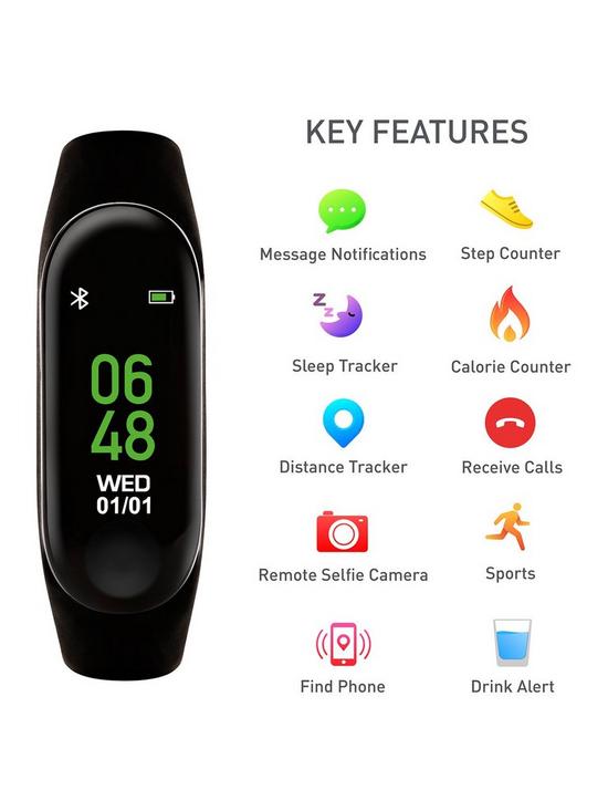 stillFront image of reflex-active-series-1-activity-tracker-with-colour-touch-screen-and-black-silicone-strap