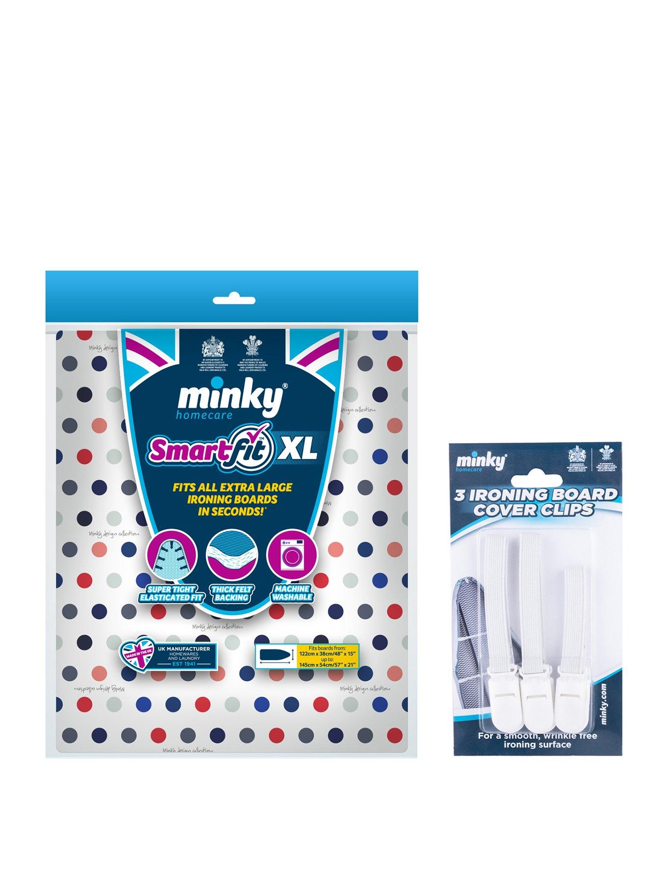 Product photograph of Minky Supersize Smartfit And Ironing Board Cover Clips from very.co.uk