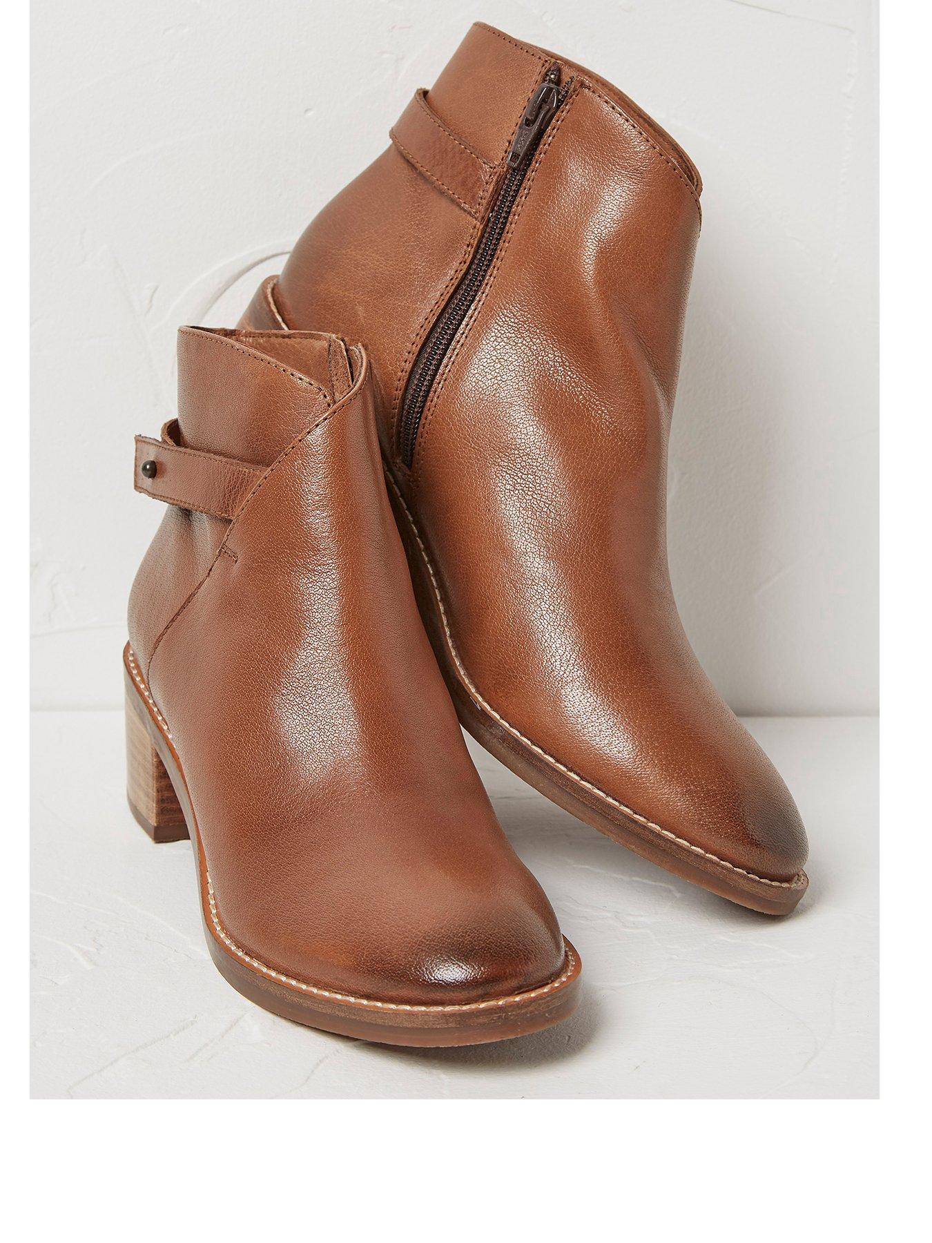 fat face tan ankle boots