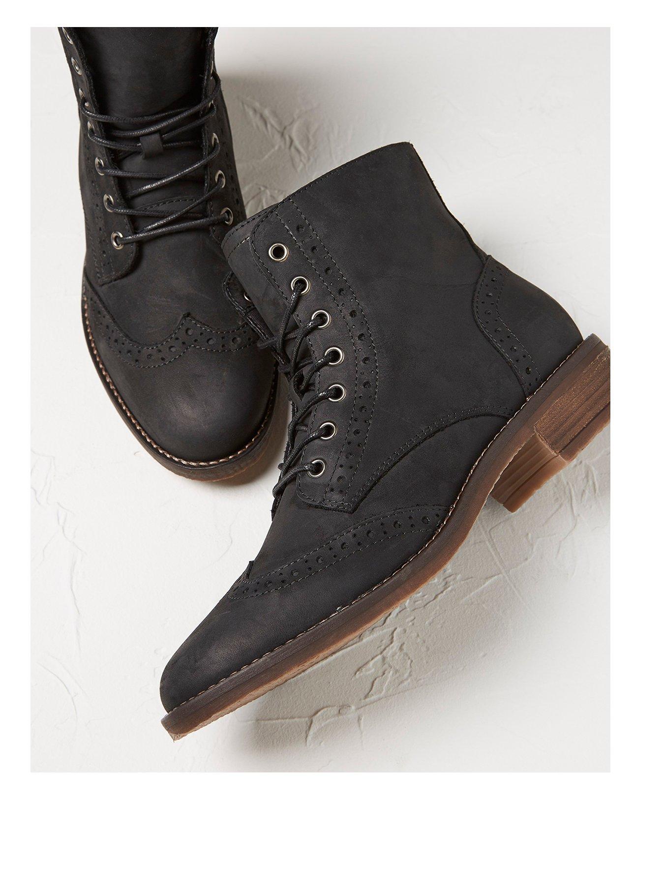 FatFace Camilla Leather Lace Up Boots 