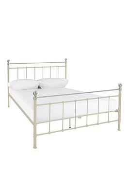 Product photograph of Francesca Metal Bed Frame With Mattress Options Buy And Save - Bed Frame With Airsprung Memory Foam Mattress from very.co.uk