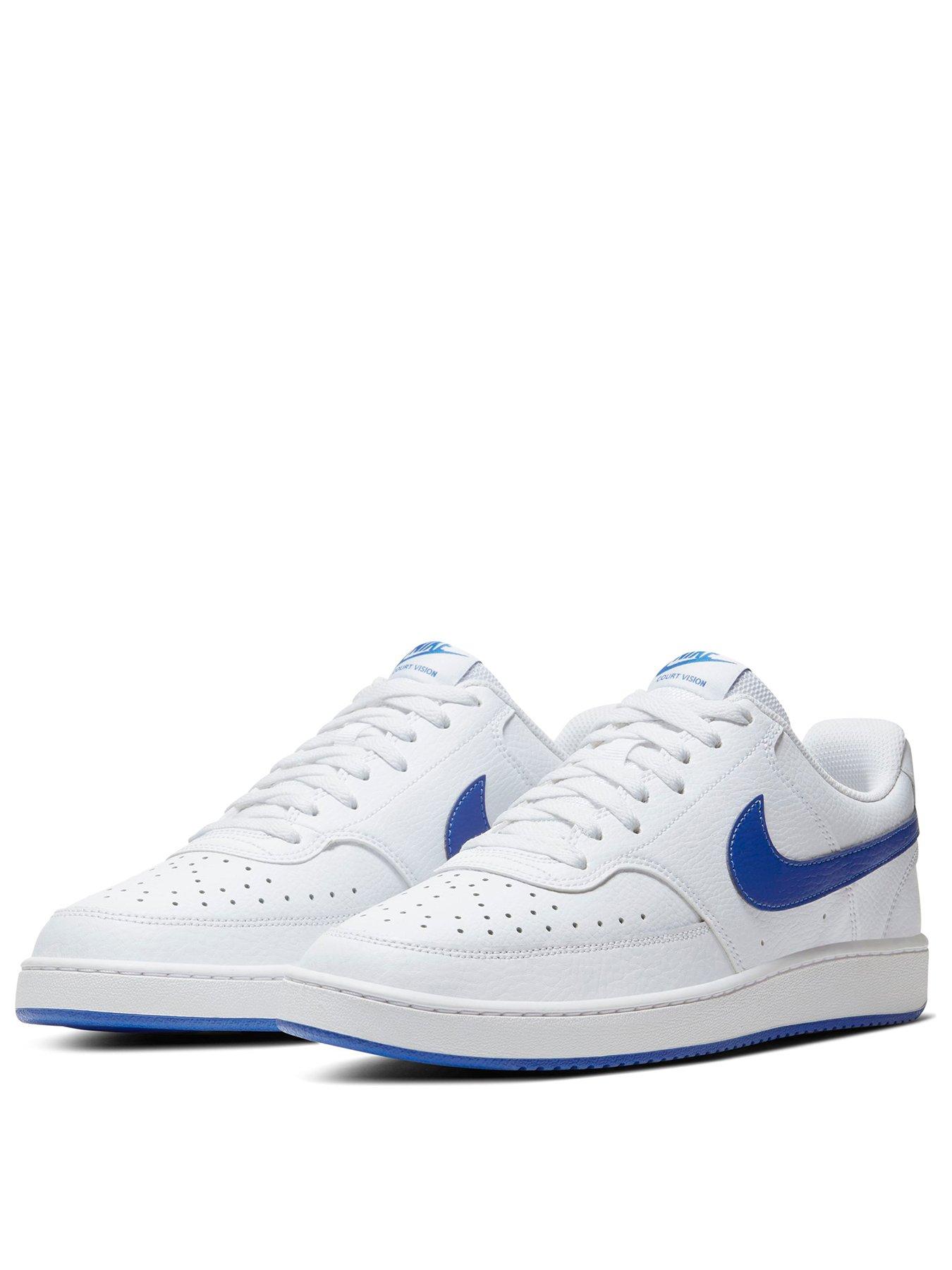 Nike Court Vision Low Profile Shoe - White/Blue | very.co.uk