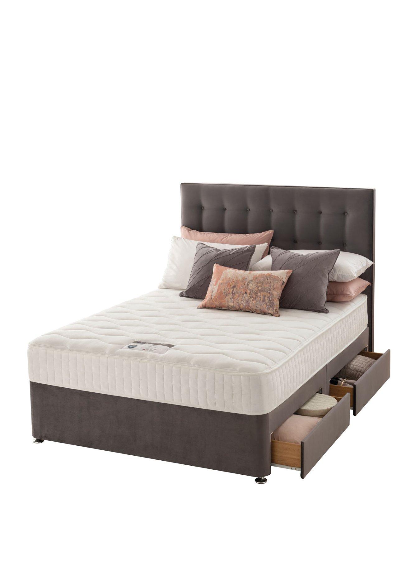 Image 2 of 7 of Silentnight 1000 Pocket Memory Pillowtop Divan Bed&nbsp;(Headboard Included) - Velvet - Medium Firm