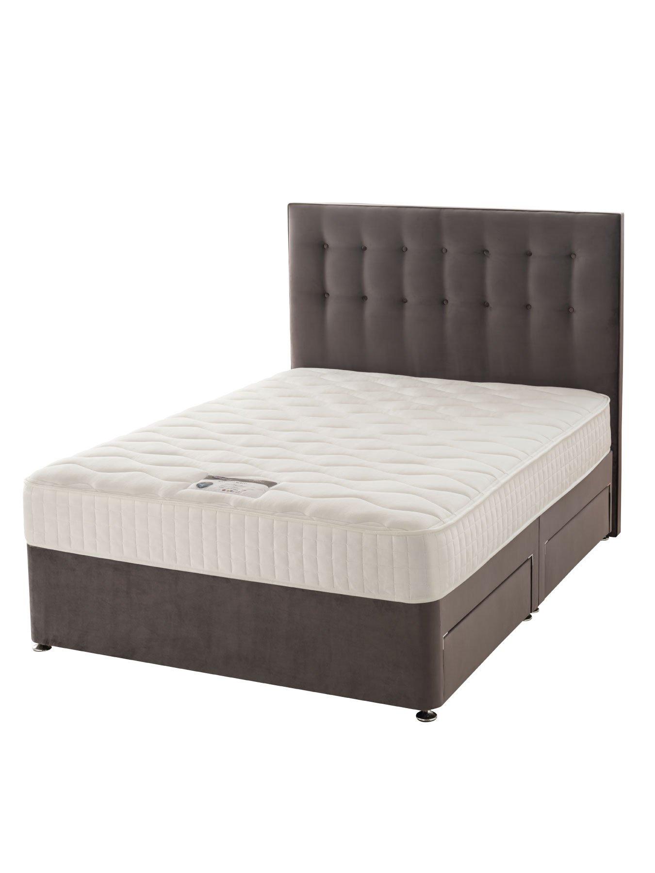 Image 3 of 7 of Silentnight 1000 Pocket Memory Pillowtop Divan Bed&nbsp;(Headboard Included) - Velvet - Medium Firm