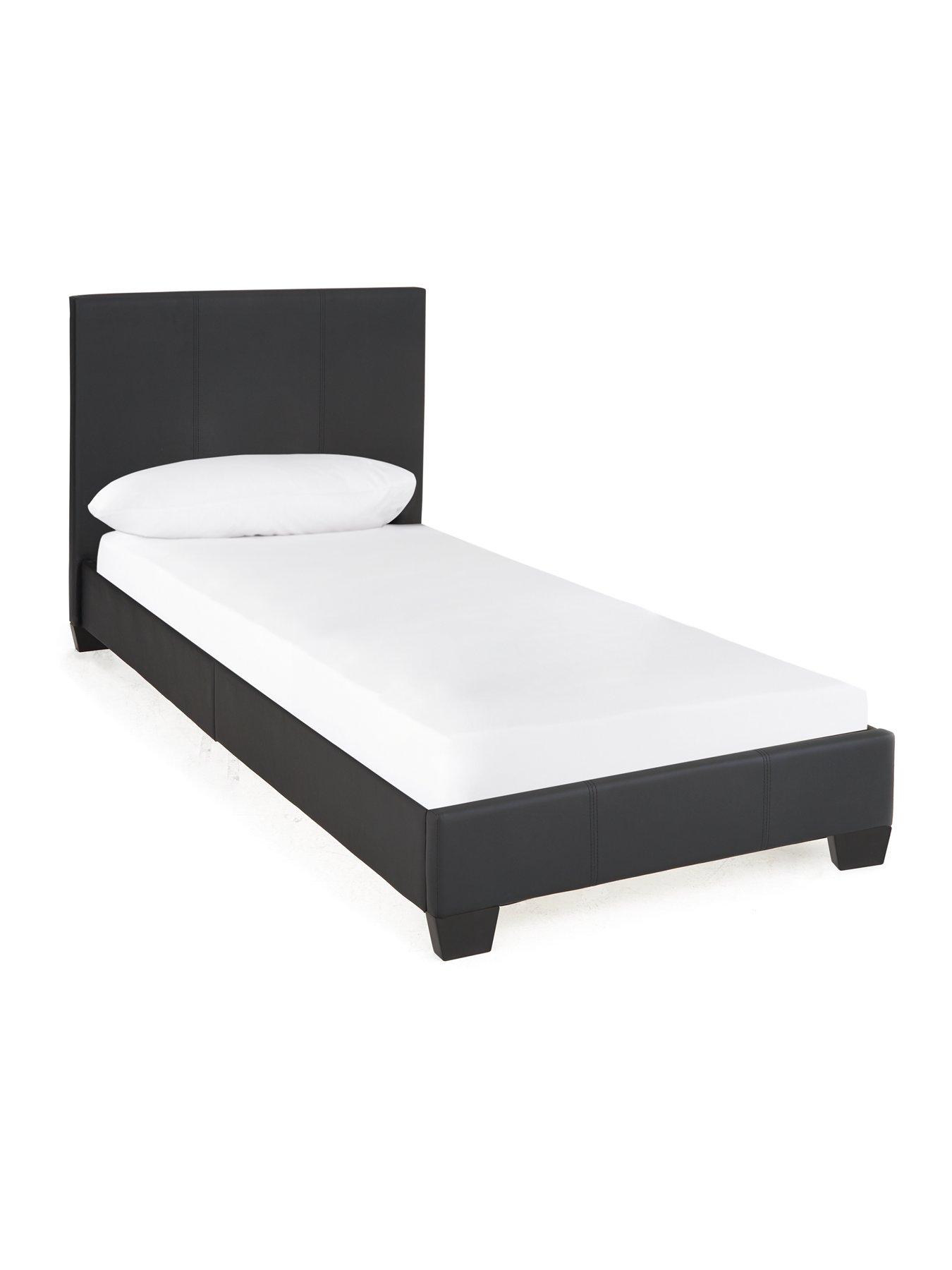 Faux leather on sale single bed