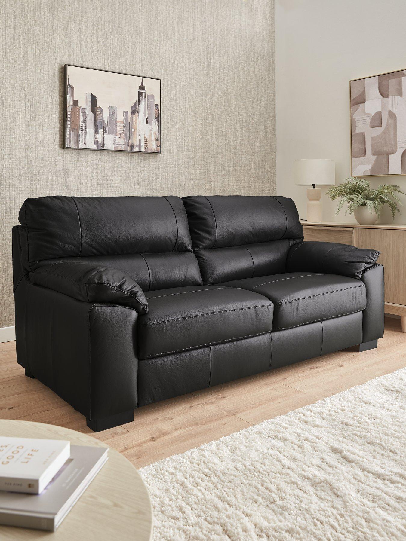 The Very Collection: Ambrose Italian Leather 3 Seater Sofa - FSC&reg; Certified